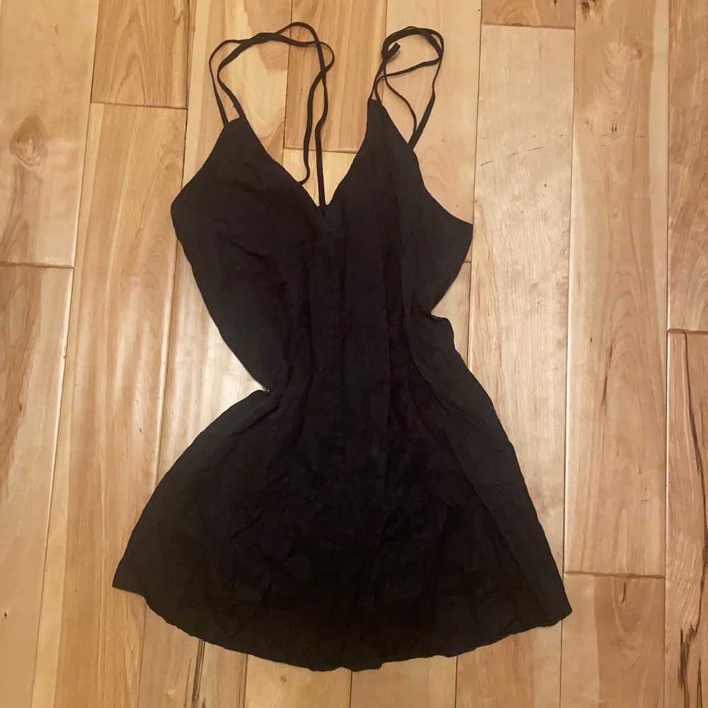 Brandy Melville Black V Neck Beach Dress